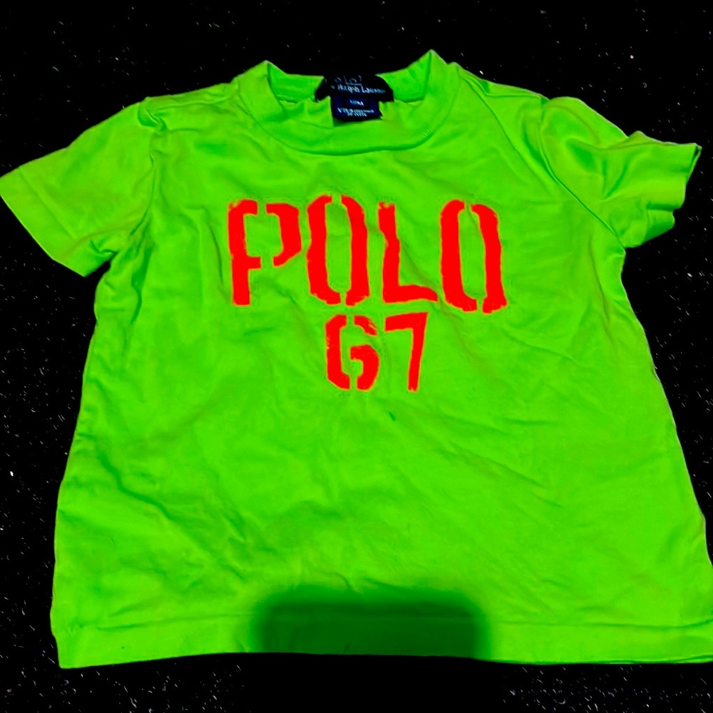 Ralph Lauren polo green boys TShirt size 12m